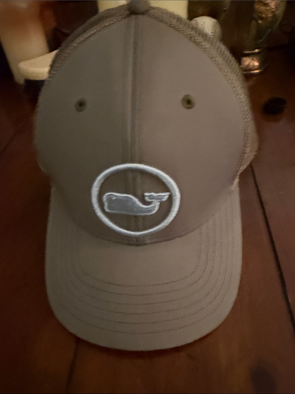 Men's Brown Trucker Cap with Whale Logo